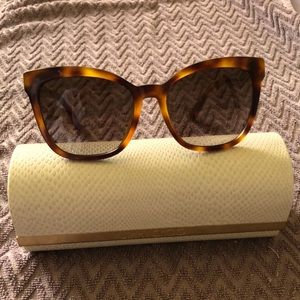 Jimmy Choo gold tortoise sunglasses